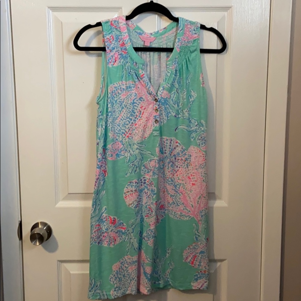 Lilly Pulitzer Essie Dress Minty Fresh Fansia XS